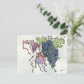 ワイン・フェアリー – 水平文字 ポストカード (スタンド正面)