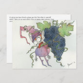 ワイン・フェアリー – 水平文字 ポストカード (正面/裏面)