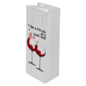ワイン&フレンズ引用文レッドモダン ワインギフトバッグ (正面アングル)