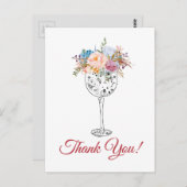 ワイン,フローラサンキューカード ポストカード (正面/裏面)