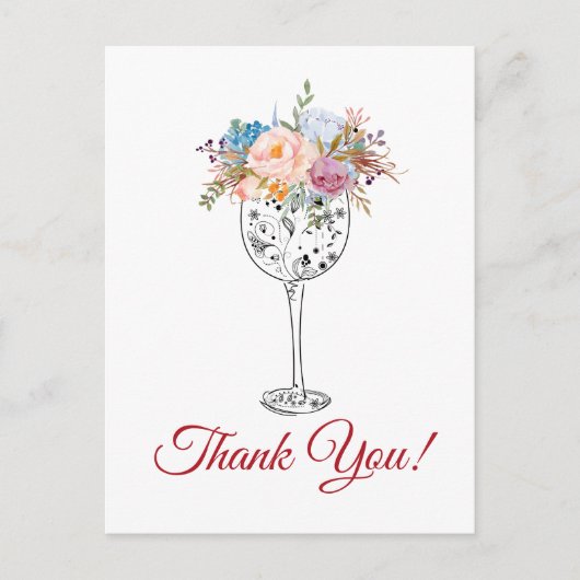 ワイン,フローラサンキューカード ポストカード (正面)