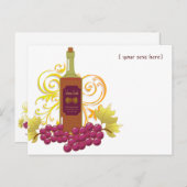ワイン&ブドウ ポストカード (正面/裏面)
