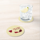 ワイン&ブドウ、ワインバー/ワイナリー ラウンドペーパーコースター (インサイチュ)