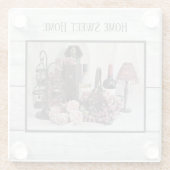 ワイン，ブドウ，木，プランクス，国，農家 ガラスコースター (裏面)