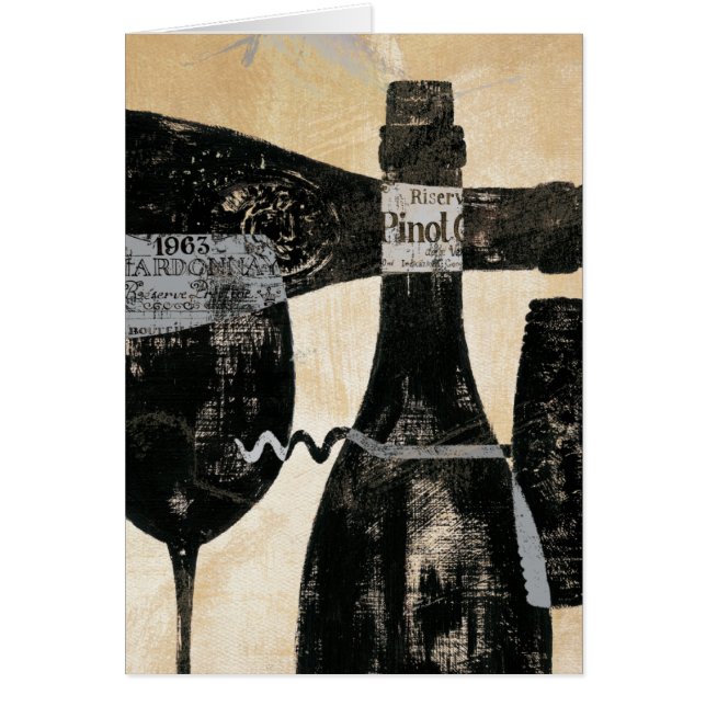 ワイン・ボトルおよびガラス (正面)