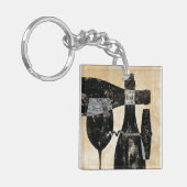 ワイン・ボトルおよびガラス キーホルダー (正面左)