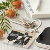 ワイン・ボトルおよびガラス キーホルダー (正面右)