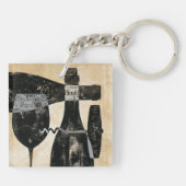 ワイン・ボトルおよびガラス キーホルダー (裏面)