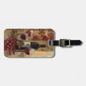 ワイン・ボトルおよびワイングラス ラゲッジタグ (正面横)