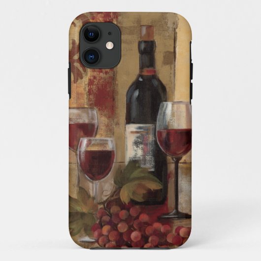 ワイン・ボトルおよびワイングラス Case-Mate iPhoneケース (裏面)