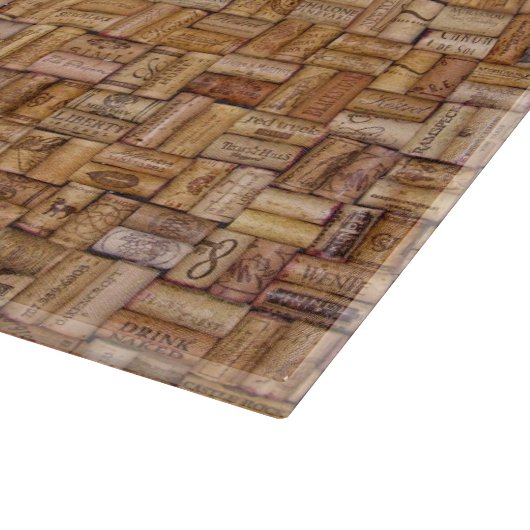 ワイン・ボトルのコルクの中立タンのベージュ質ブラウン カッティングボード (角)