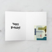 ワイン・ボトルのテーマの挨拶状 カード (内部)