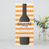 ワイン・ボトルのハローウィンパーティの招待状 招待状 (スタンド正面)