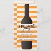 ワイン・ボトルのハローウィンパーティの招待状 招待状 (正面/裏面)