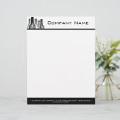 ワイン・ボトルのプロフェッショナルレターヘッド レターヘッド (スタンド正面)