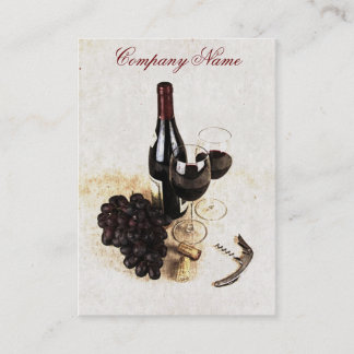 ワイン・ボトルの名刺のテンプレート 名刺