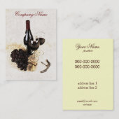 ワイン・ボトルの名刺のテンプレート 名刺 (正面/裏面)