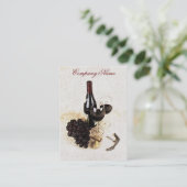 ワイン・ボトルの名刺のテンプレート 名刺 (スタンド正面)