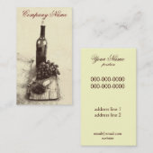 ワイン・ボトルの名刺のテンプレート 名刺 (正面/裏面)