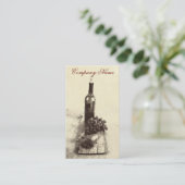 ワイン・ボトルの名刺のテンプレート 名刺 (スタンド正面)