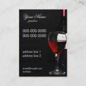 ワイン・ボトルの名刺のテンプレート 名刺 (裏面)