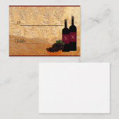 ワイン・ボトルの座席表のテーブル第| プレイスカード (正面/裏面)