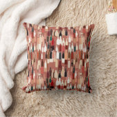 ワイン・ボトル、アース・カラー、テラコッタ背景 クッション (ブランケット)