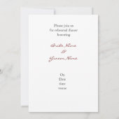 ワイン・ボトル、ブドウ、コルクせん抜き 招待状 (裏面)