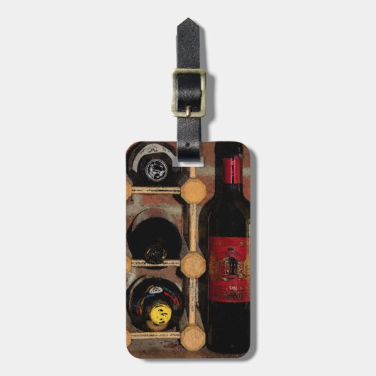 ワイン・ボトル ラゲッジタグ (正面縦)