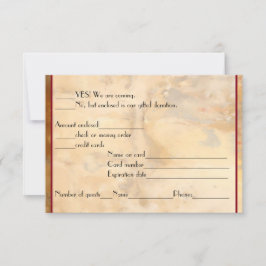 ワイン・ボトルRSVPの応答 出欠カード