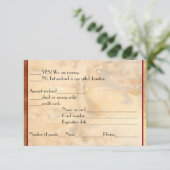 ワイン・ボトルRSVPの応答 出欠カード (スタンド正面)