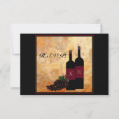 ワイン・ボトルRSVPの応答 出欠カード (裏面)