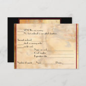 ワイン・ボトルRSVPの応答 出欠カード (正面/裏面)