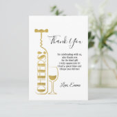 ワイン、乾杯 お礼カード 招待状 (スタンド正面)