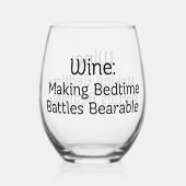 ワイン：就寝時のバトルを耐え忍ぶ ステムなしワイングラス (正面)