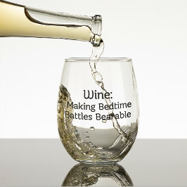 ワイン：就寝時のバトルを耐え忍ぶ ステムなしワイングラス