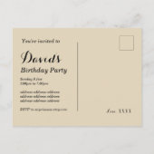 ワイン,成人誕生日 インビテーションポストカード (裏面)