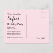 ワイン，成人誕生日，結婚フローラ インビテーションポストカード (裏面)