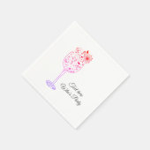 ワイン，成人誕生日，結婚フローラ スタンダードカクテルナプキン (角)