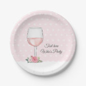 ワイン，成人誕生日，結婚フローラ ペーパープレート (正面)