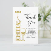 ワイン, 成人誕生日, 結婚式, パーティ サンキューカード (スタンド正面)