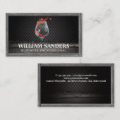 ワイン |木製トリム縁ど 名刺 (正面/裏面)