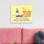 ワイン、油、パン キャンバスプリント (インサイチュ (リビング))