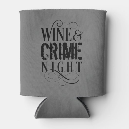 ワイン&犯罪夜 – 真のおもしろい犯罪クーラーボックス 缶クーラー (正面)