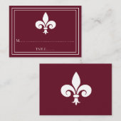 ワイン（紋章の）フラ・ダ・リ結婚座席表 プレイスカード (正面/裏面)