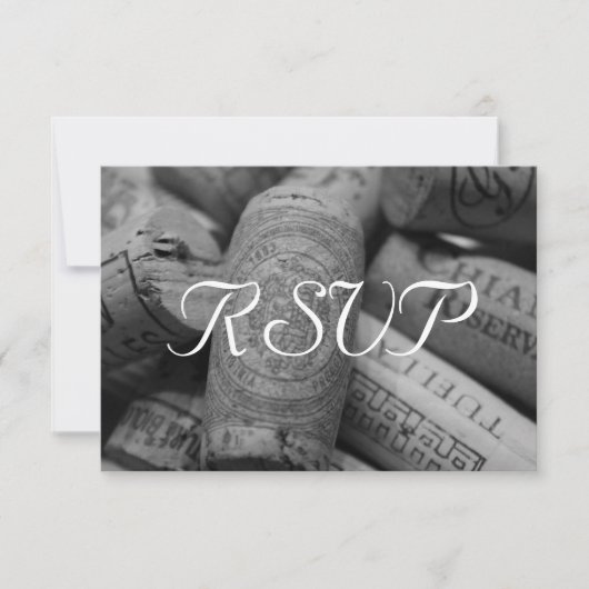 ワイン·素朴コルク式RSVP 出欠カード (正面)