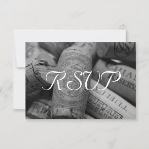 ワイン·素朴コルク式RSVP 出欠カード
