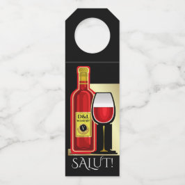 ワイン – 背面を参照 –  ボトルネックタグ