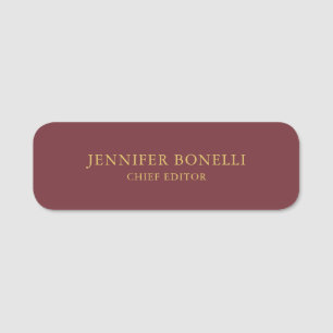 ワイン&金ゴールドカラープロフェッショナルトレンディープレモダンイン 名札