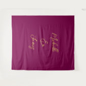 ワイン&金ゴールドカラープロフェッショナルトレンディー モダン タペストリー (正面(横))